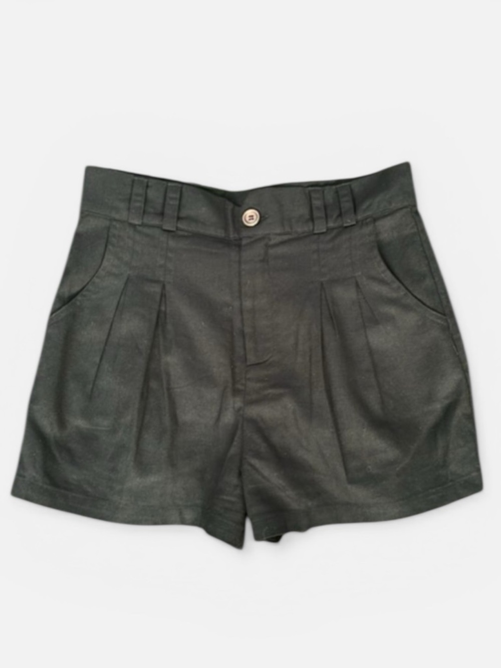 Love Riche High Waist Pleated Short in Black Size Large